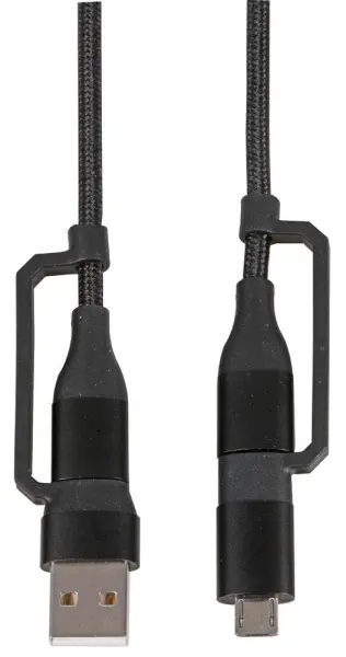 PRO SIGNAL Cable USB-C 4 en 1, 1m, Negro