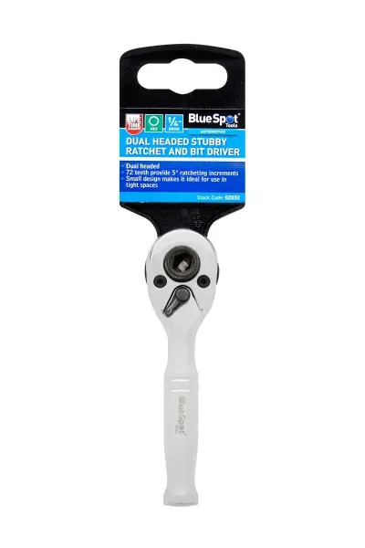 Blue Spot Tools - Ratchet & Bit Driver Kepala Berganda, 40CR Steel