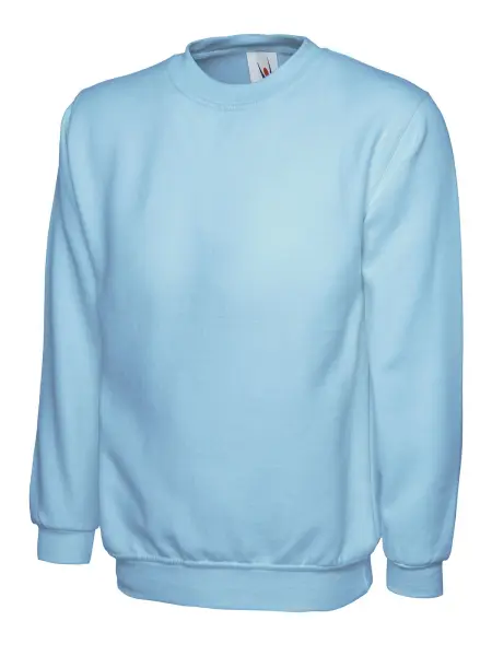 Uneek Classic Sweatshirt - 50% Polyester 50% Katoen - Sky - Maat M