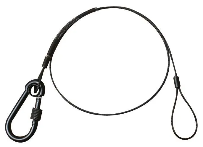 DOUGHTY Cavo di Sicurezza con Gancio a Vite M6, 2x600mm, 20kg