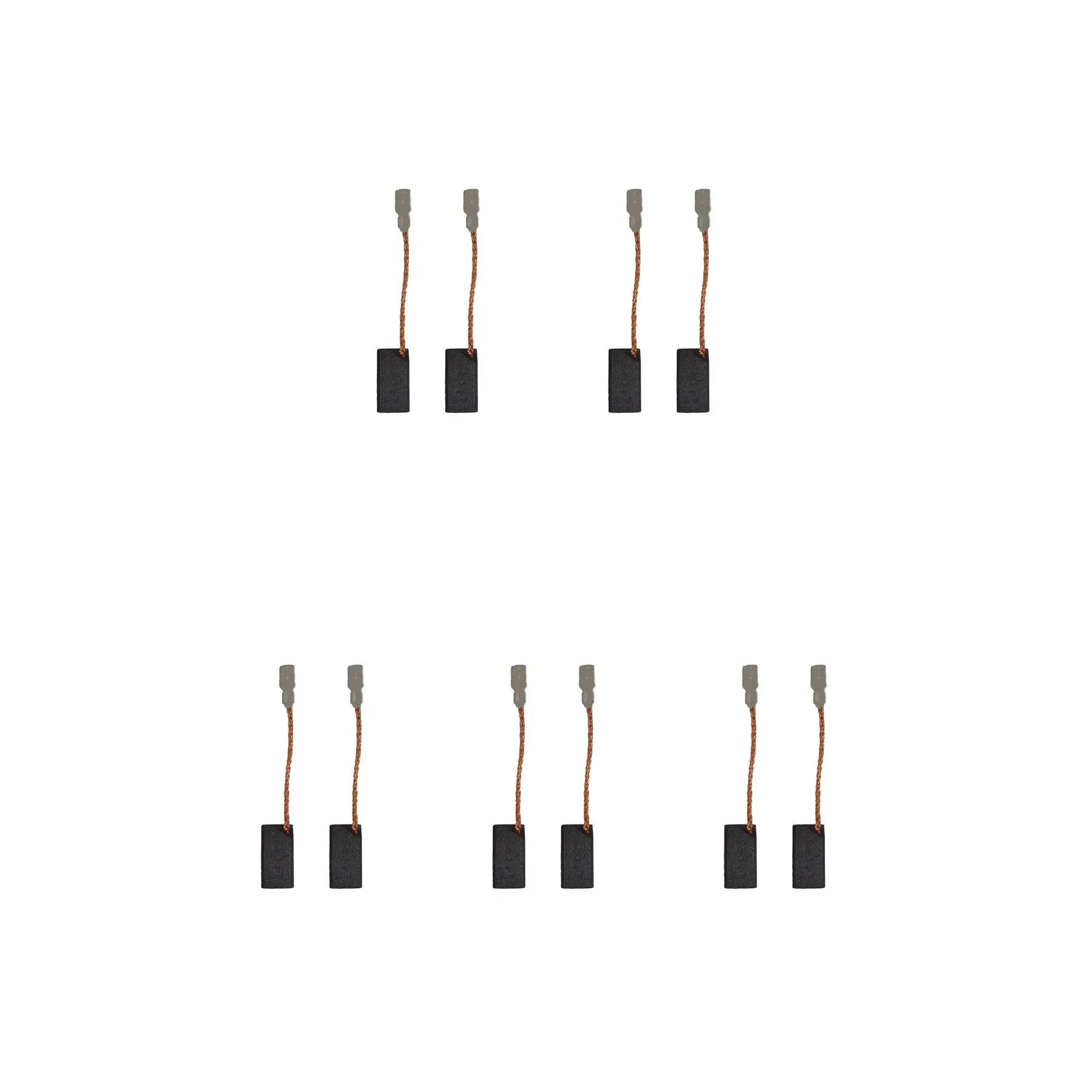 5 Sets of 2x Carbon Brushes for Black & Decker, Dewalt, Felissati (6.2 x 8 x 15