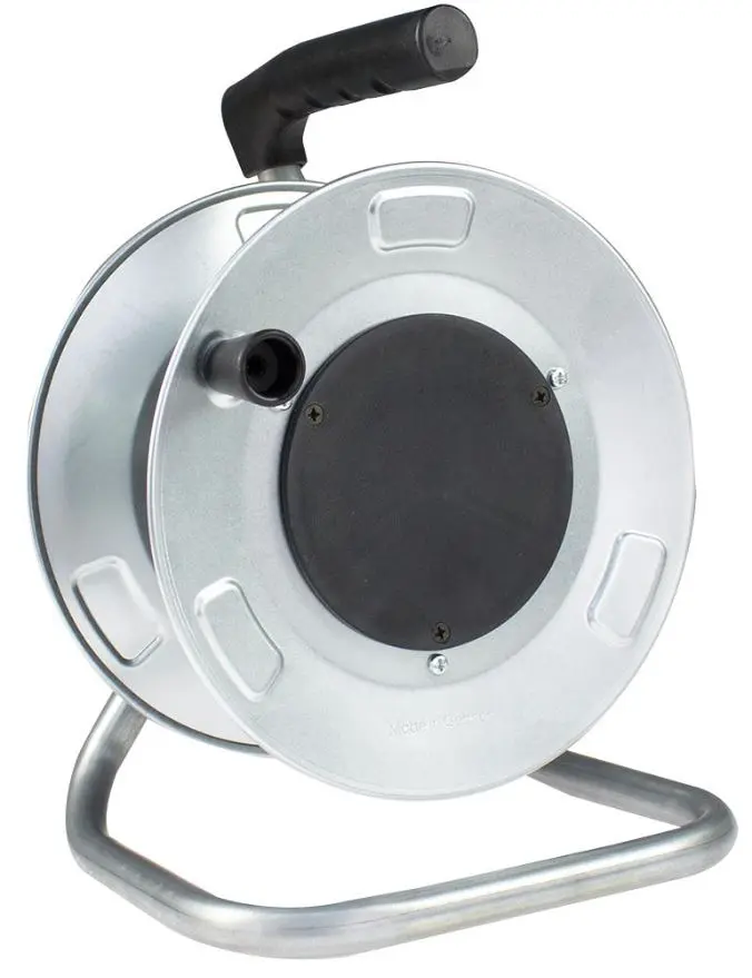 MARCADDY Empty Metal Cable Reel with Brake, 235mm