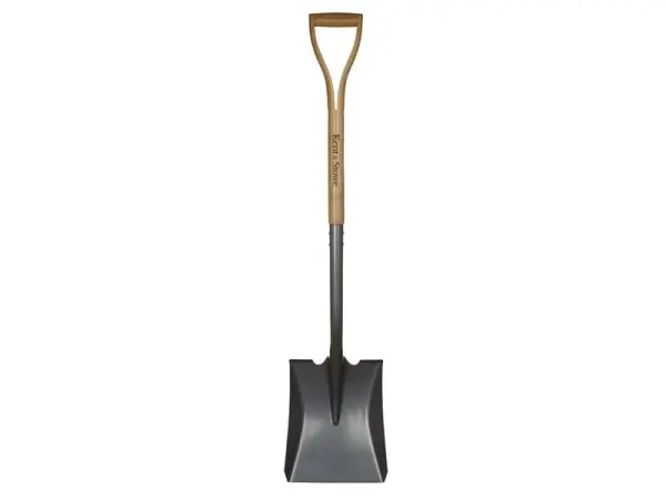Kent & Stowe Carbon Steel Square Mouth Shovel, FSC® Ash Handle
