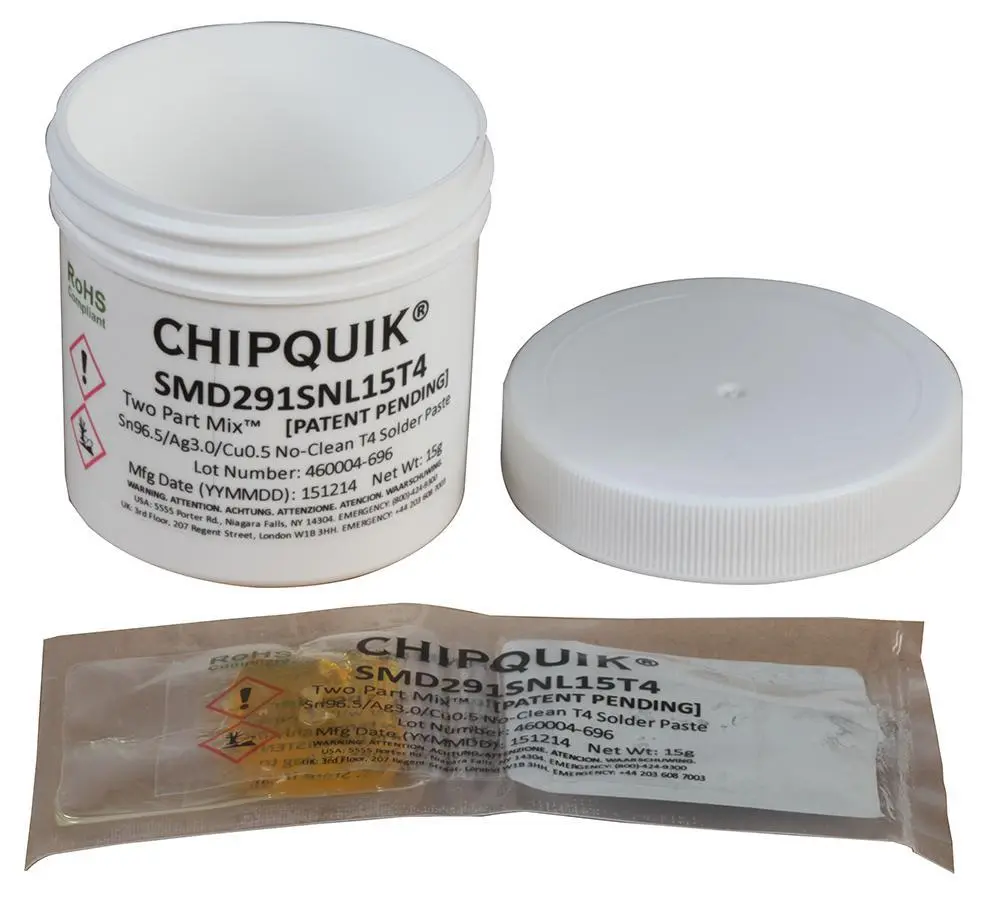 CHIP QUIK - Lötpaste No Clean Sn96.5/Ag3.0/Cu0.5 2-Komponenten-Mischung 15g (T4