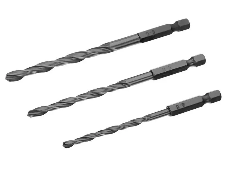 IRWIN Sada HSS vrtáků se šestihranným stopkou, 3 ks (4mm, 5mm, 6mm)