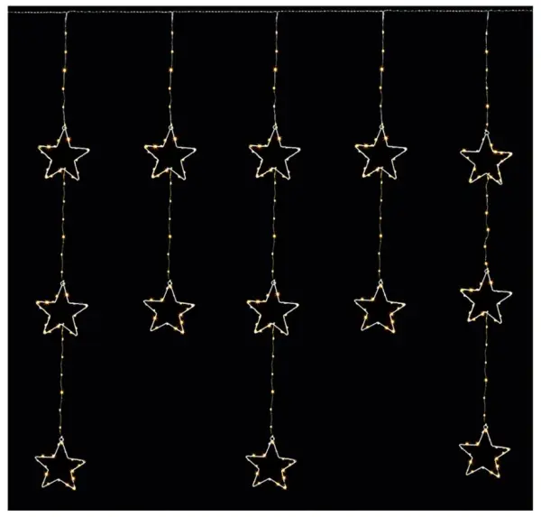 Raraion 312-LED Stergordijnverlichting, 1.2x1.35m, Warm Wit