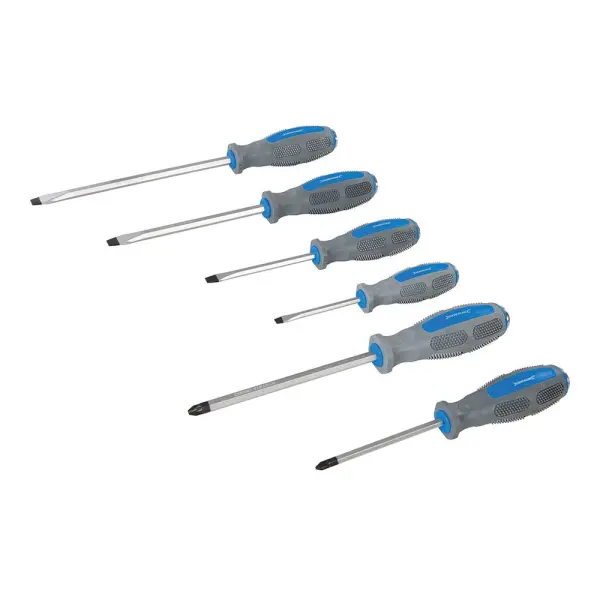 Silverline Hammer-Through Screwdriver Set, 6pc, Hardened Steel
