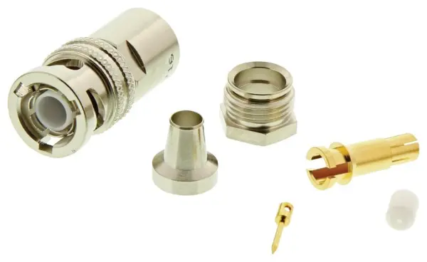 Trompeter Cinch Triaxial Straight Plug Connector TRB