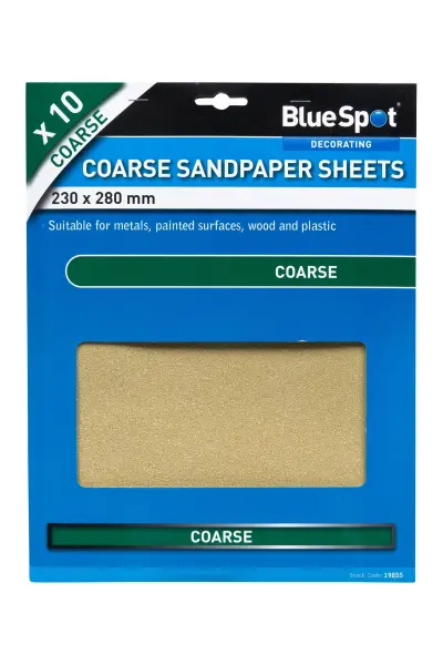 Blue Spot Tools 10ks hrubých brusných papírů, zrnitost 60