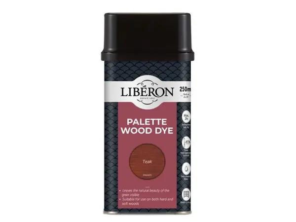 Liberon Palette Wood Dye Teak 250ml, Water-Based