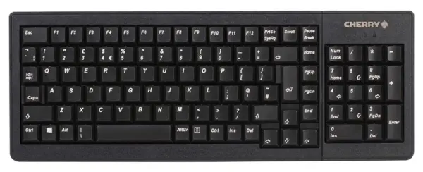 CHERRY G84-5200 Compact Keyboard, USB/PS/2, Black
