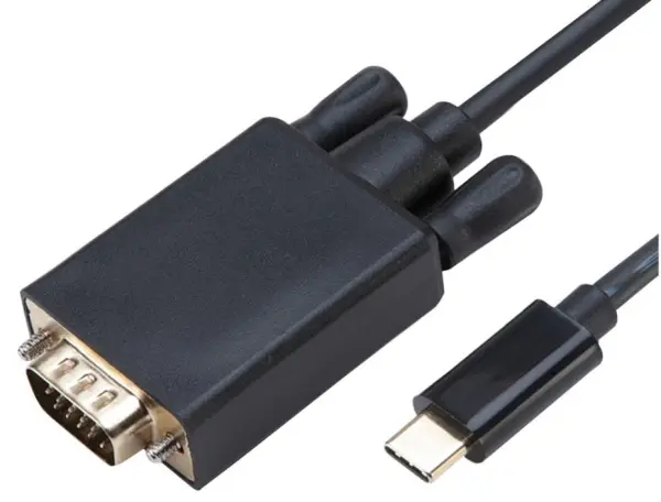 AKASA USB-C to VGA 어댑터 케이블, 1.8m