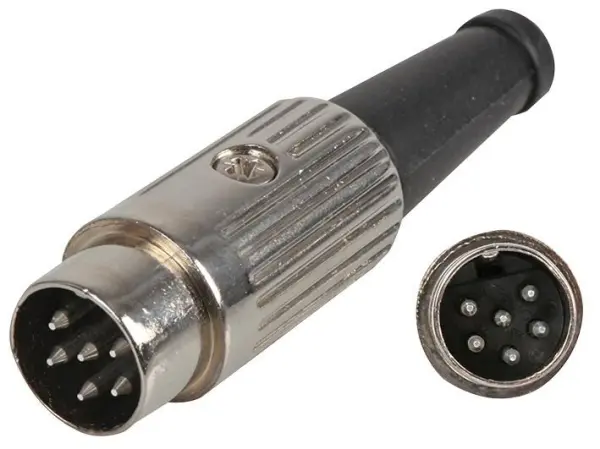 DELTRON 6pin standardní DIN konektor s pozlacenými kontakty, 610-0600