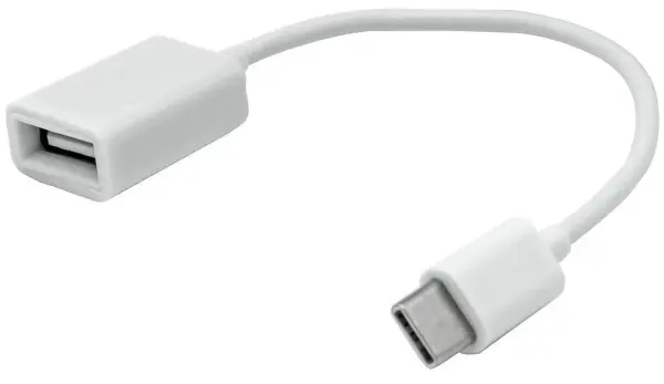 DYNAMODE Adaptér USB-C na USB 3.0 OTG, ženský konektor, 160mm, bílý