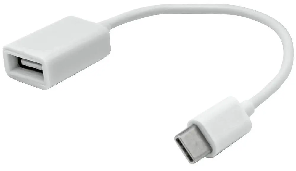 DYNAMODE מתאם OTG מ-USB-C ל-USB 3.0 נקבה, לבן, אורך 160 מ״מ