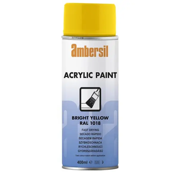 AMBERSIL Acrylic Paint Bright Yellow RAL 1018 400ml