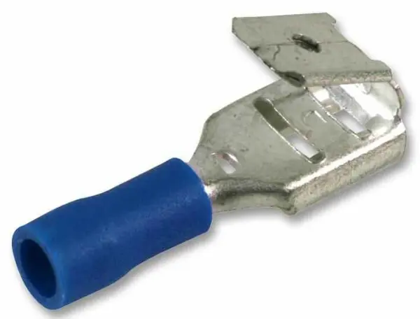 PRO POWER 6.35mm Blue Crimp Terminal Disconnector, 100 Pack