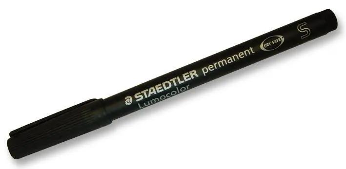 STAEDTLER 極細 ルモカラー パーマネントマーカーペン - 黒
