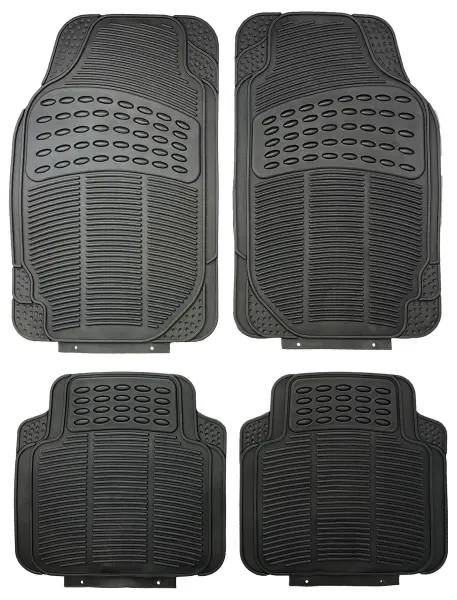 SAKURA Heavy Duty Rubber Car Mats, Pack of 4