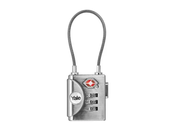 Yale TSA Soft Shackle Padlock 32mm, Grey Metal