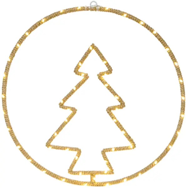 PREMIER 41cm LED 헴프 로즈 장식등, 54개 웜화이트 LED 조명