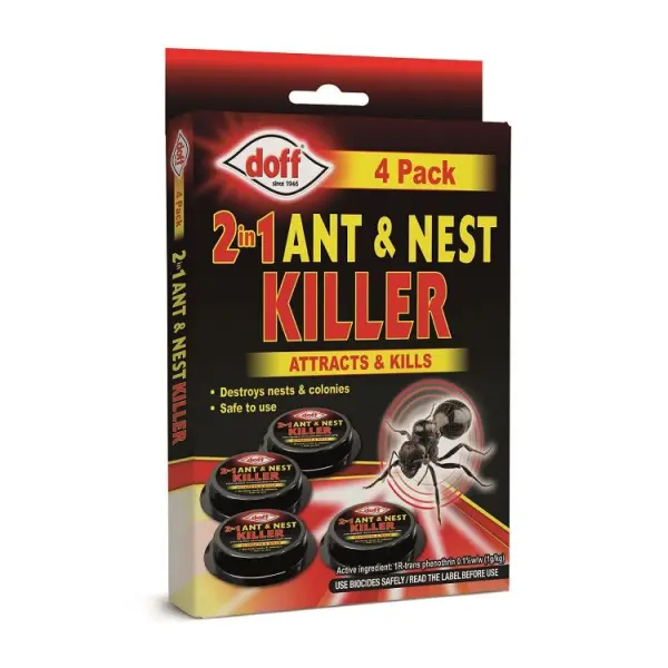 Doff 2-in-1 Ant & Nest Killer Bait Station 4 Pack
