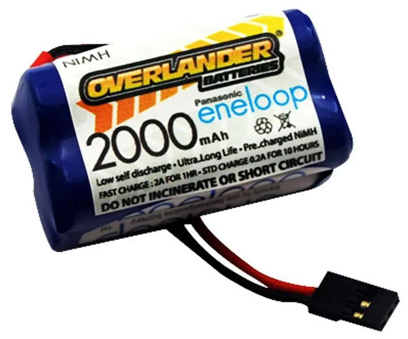 Pacote de Baterias Overlander Eneloop AA 4.8V 2000mAh NiMH para RC