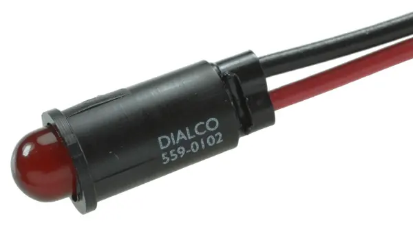 DIALIGHT LED Panel Mount Indicator Red 5VDC 6.35mm