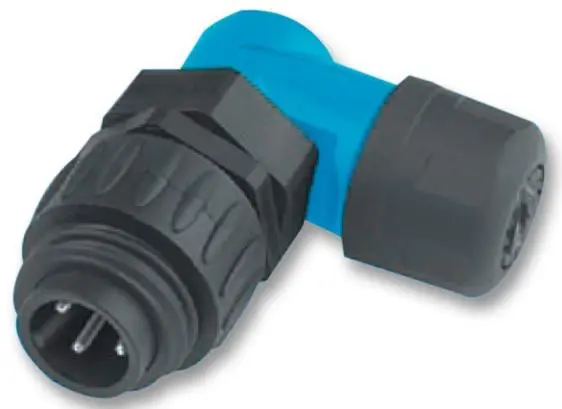 AMPHENOL Conector Enchufe Libre de 90°, 6 Polos + E, Nylon