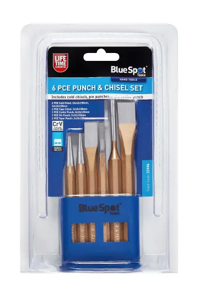 Blue Spot Tools 6-teiliges Punch & Chisel Set, Chrom-Vanadium-Stahl