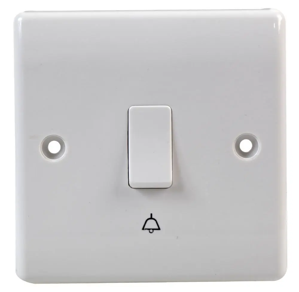 BG 1 Gang Bell Push Switch, White