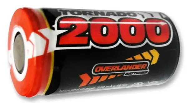 OVERLANDER Premium Sport Batteria NiMH Sub C 1,2V 2000mAh per Modellismo RC