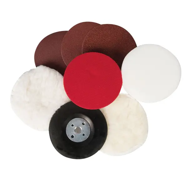 Silverline 8-Piece Sanding & Polishing Kit, 115mm