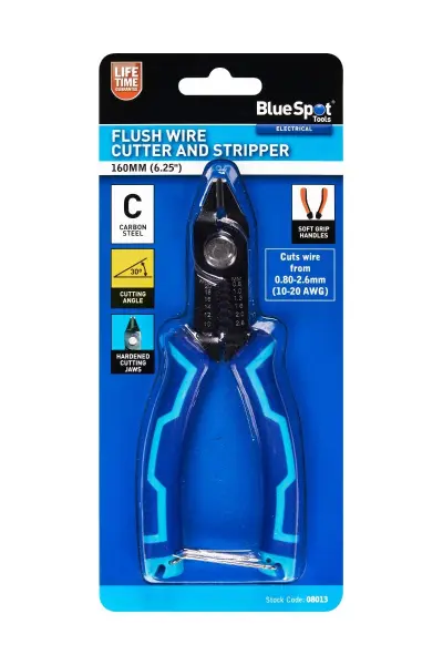 Blue Spot Tools - Pemotong & Penanggalkan Wayar Flush 160mm