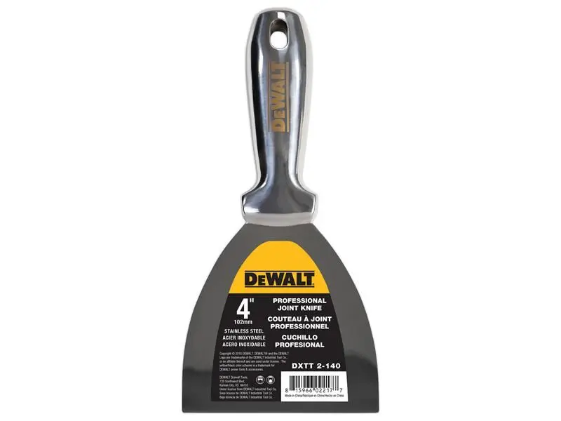DEWALT Stainless Steel Jointing/Filling Knife, 100mm (4in)