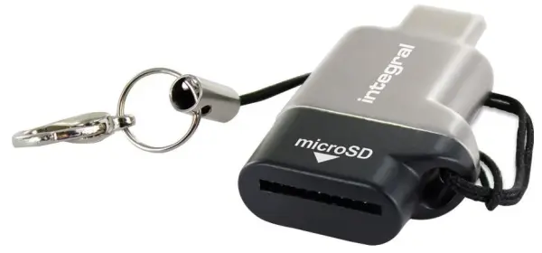 INTEGRAL Leitor de Cartões MicroSD USB-C - USB 3.1, Ultra-Portátil