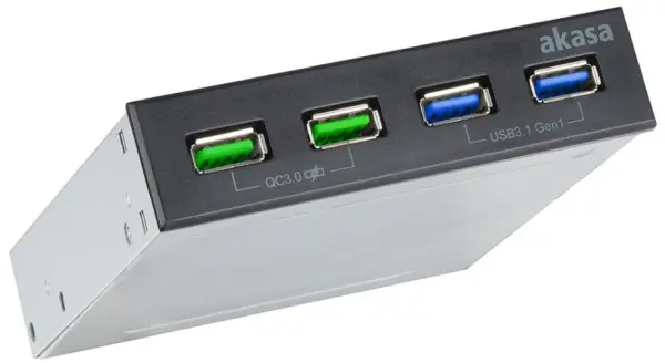 AKASA - Hab USB 3.1 Gen 1 4 Port & Panel Pengecas Dalaman