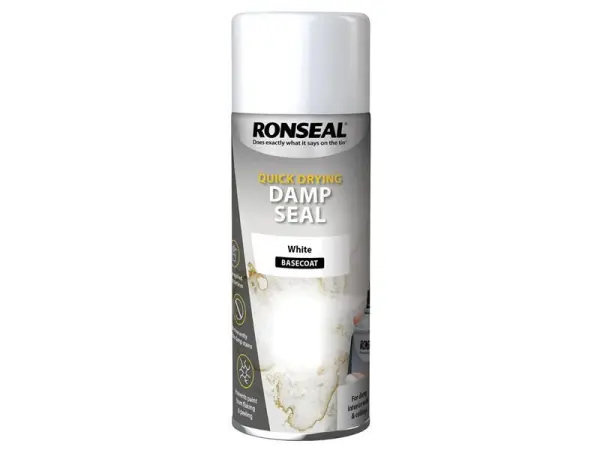 Ronseal Quick Dry Aerosol Damp Seal, White, 400ml