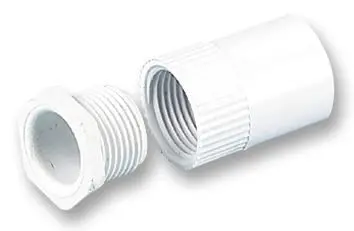 PRO POWER 20mm 白色 丸形コンジット用 メスアダプター