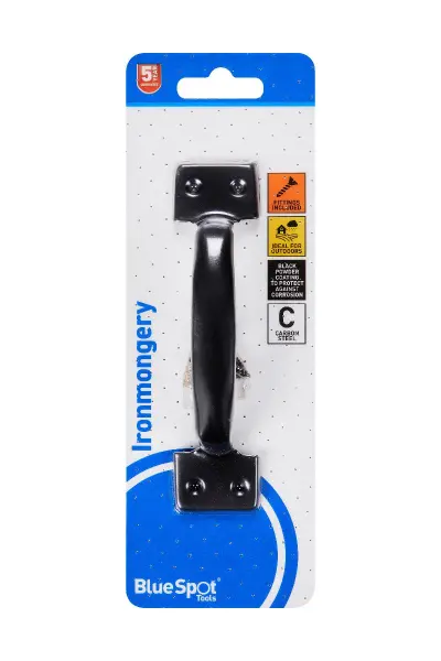 Blue Spot Tools Maniglia a Trazione 152mm in Acciaio Rivestito in Polvere Nero
