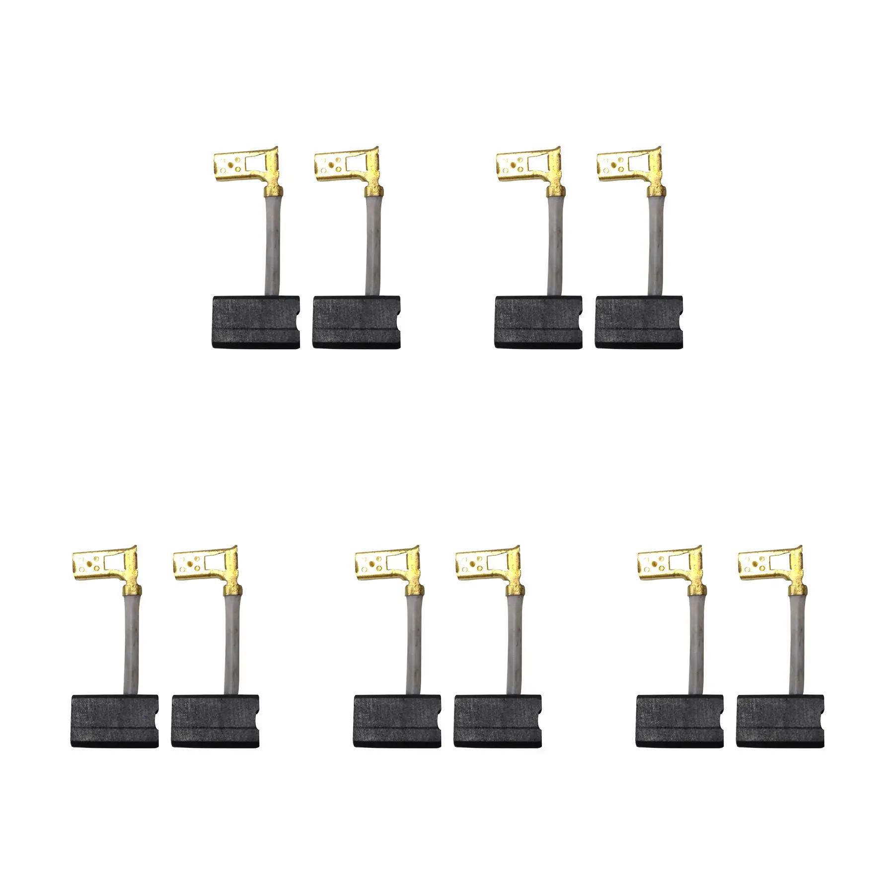 CarbonBr 5 x 2-Pack Carbon Brushes for DeWalt Hammer (7.1x10.5x17.5mm)