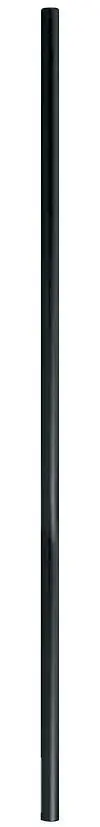 QTX SOUND 35mm Speaker Pole, Black Steel, 0.8m