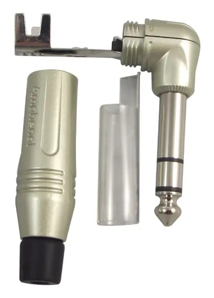 AMPHENOL 6.35mm 3-Pole 90-Degree Jack Plug
