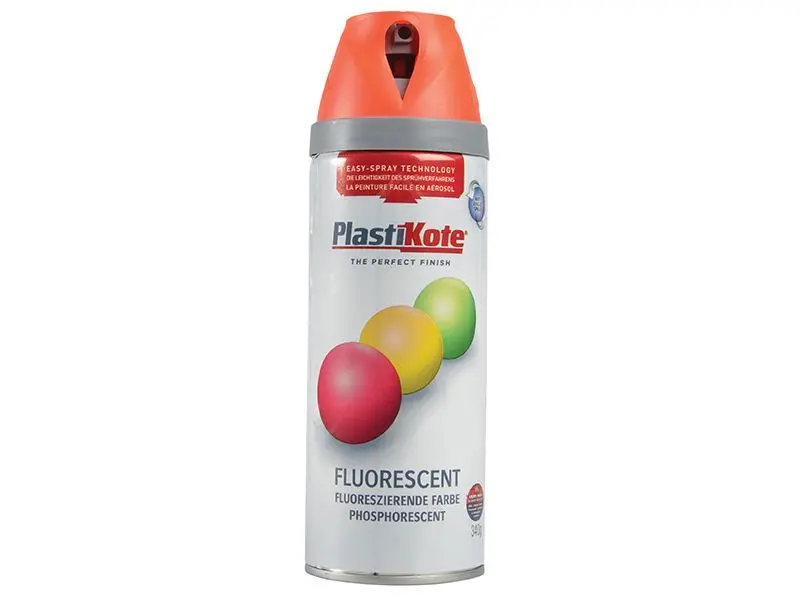 Peinture fluorescente orange PlastiKote Twist & Spray, 400 ml
