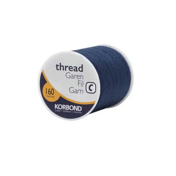 Korbond Polyester Sewing Thread Navy 160m