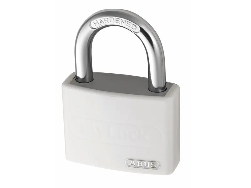 ABUS T65AL/40mm Aluminium Padlock, White, 5-Pin Tumbler