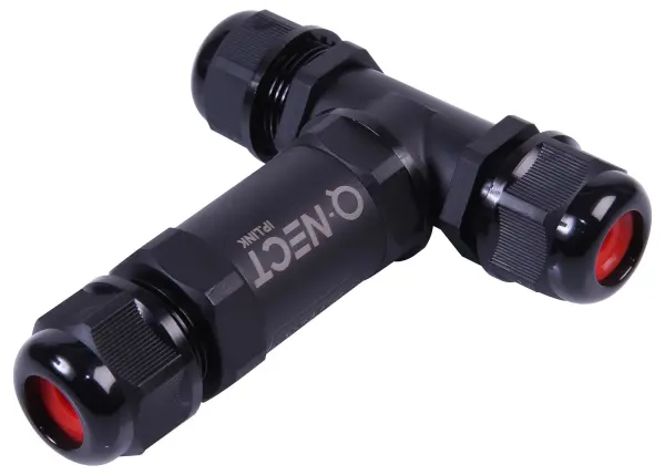 5 Pole T Connector, 450V AC, 24A, IP68, Black