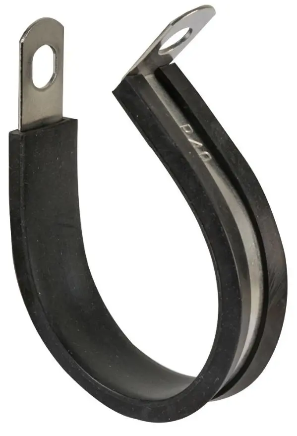 PRO POWER Rubber-Lined Stainless Steel P-Clips, 25mm (Pack of 25)