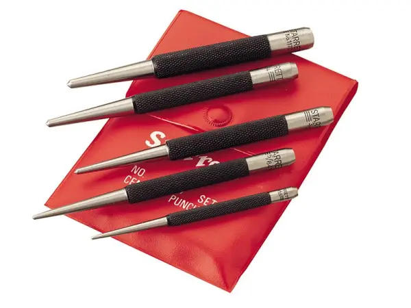 Ensemble de pointeaux Starrett S117PC, 5 pièces, Acier