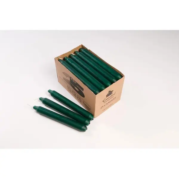 Essential 7 Hour Candles, Green, Pack of 25